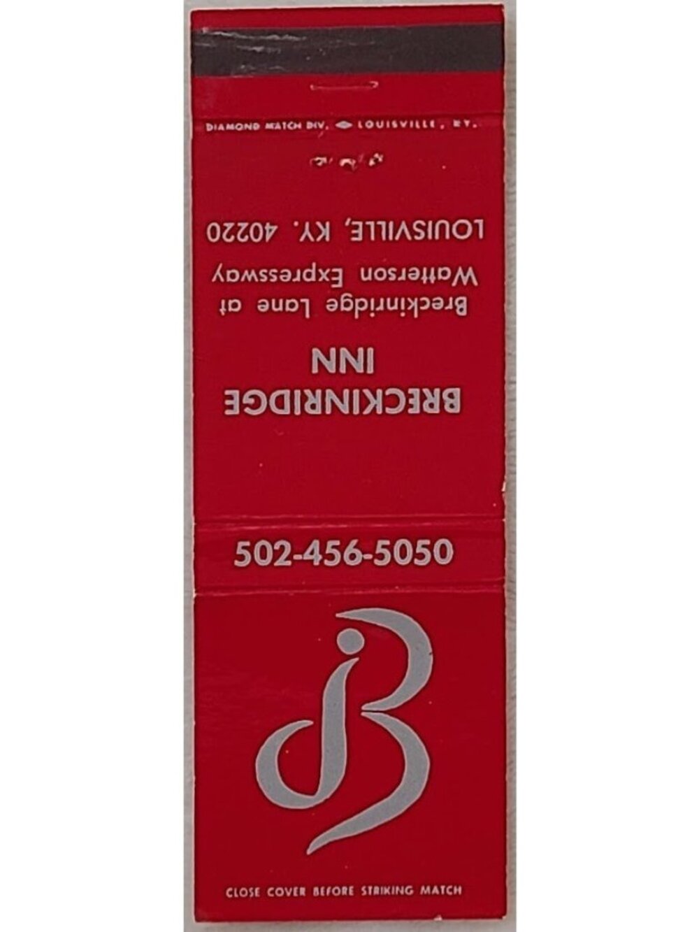Vintage Matchbook Cover Breckinridge Inn Louisville KY Hotel Motel